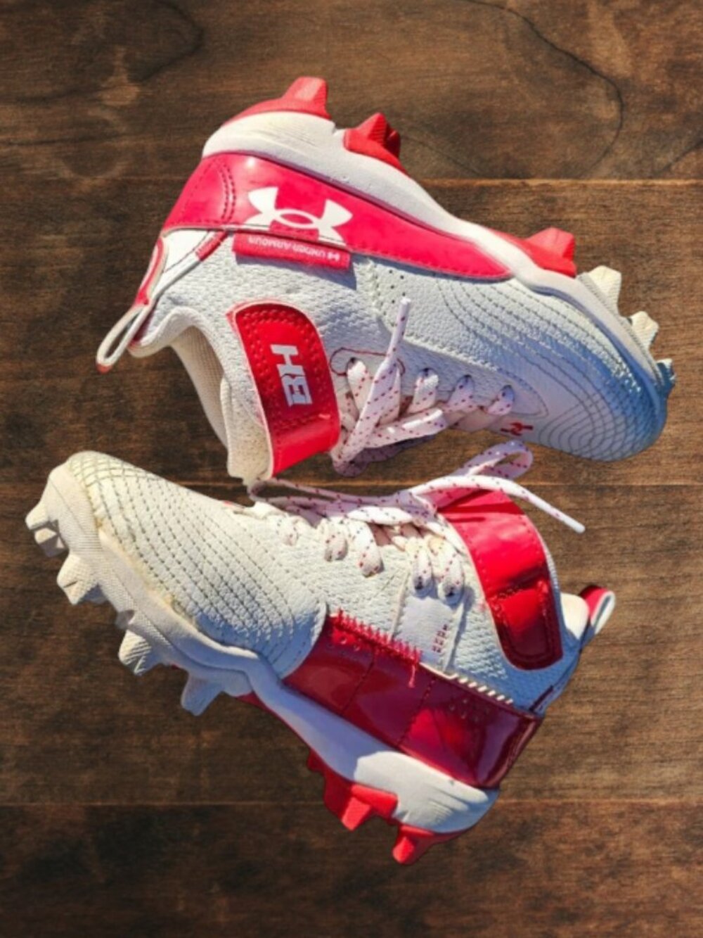 Under Armour 10 K Toddler Bryce Harper Baseball Cleats White Red